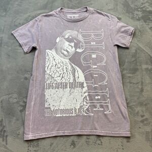 The Notorious BIG Shirt Mens Small Purple Life After Death Rap Hip Hop Graphic‎